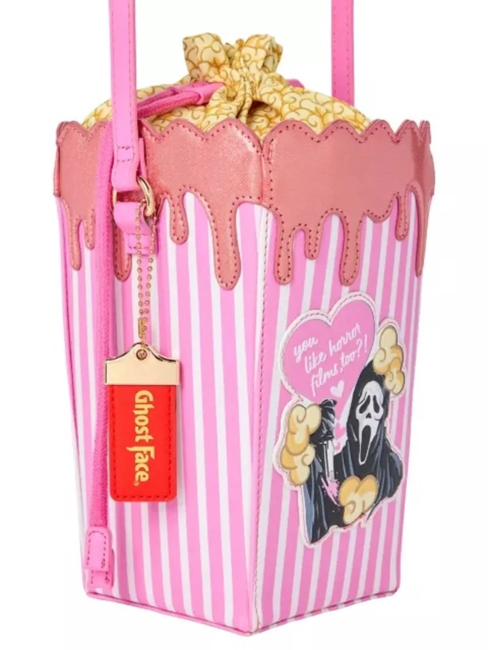 Scream Ghost Face Pink Popcorn Bucket Bag Purse BioWorld Licensed Horror NWT